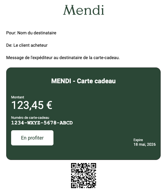 Carte cadeau plante